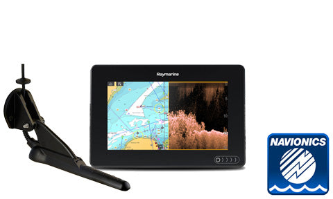Raymarine Axiom 7 DV, 7 inch Multifunction Display with CPT-100DVS Transducer and Navionics+ Small Chart