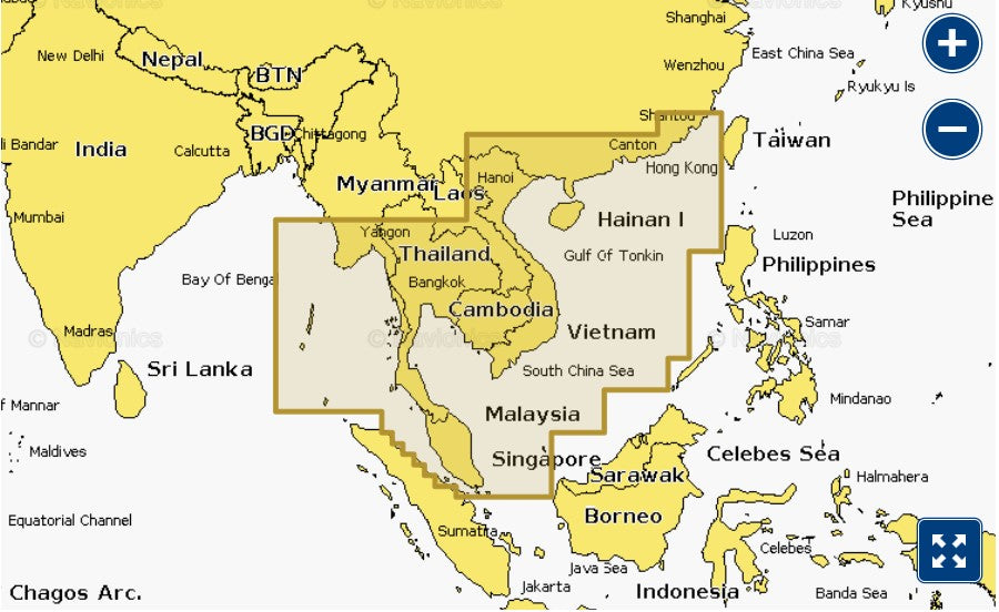 Navionics+ - South China & Andaman Seas -NAAE020R
