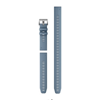 QuickFit® 22 Dive Watch bands, Hurricane blue silicone (3-piece Dive Set)