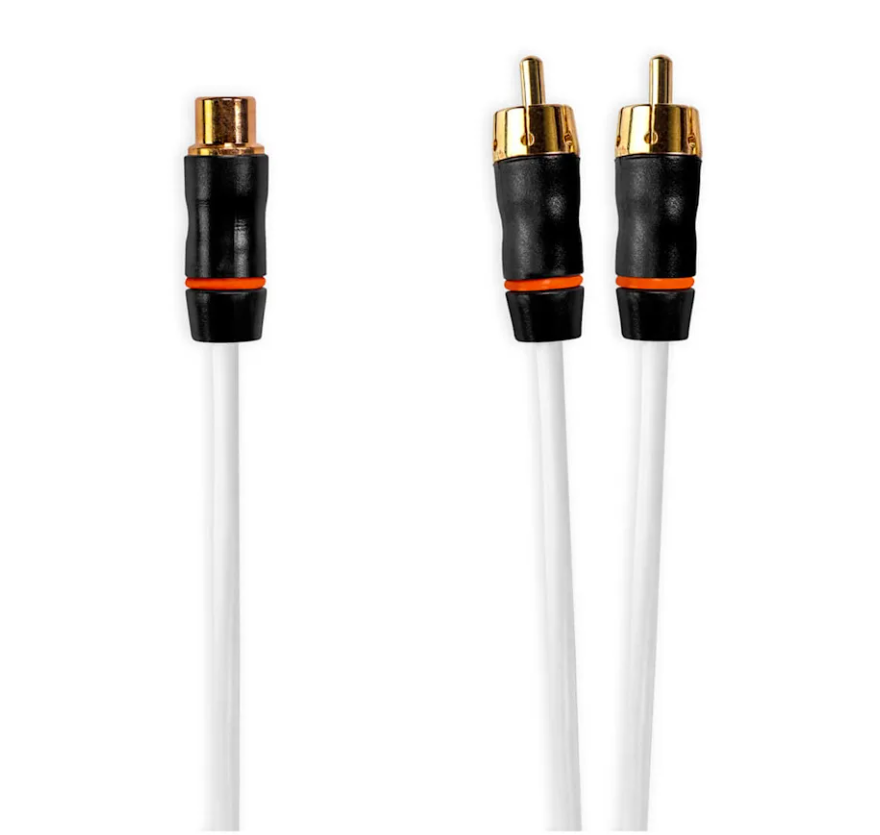 Fusion® Performance RCA Cables, Male to Dual Female, 0.9 ft RCA Splitter Cable