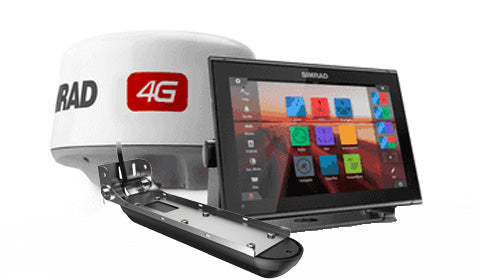 Simrad GO12 XSE with 3-in-1 Transducer and 4G Radar