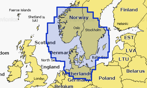 Navionics Plus SD Card Preloaded with 45XG Skagerrak and Kattegat - NAEU645L