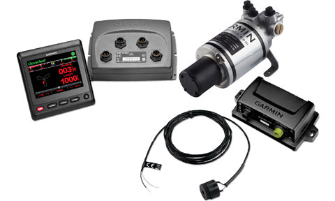 Garmin GHP Compact Reactor 010-00705-02: GHC 20 display, ECU, CCU, hydraulic pump and sensor with cabling