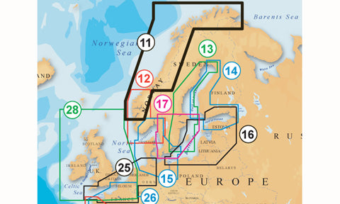 Navionics Platinum Plus Compact Flash Card Preloaded with 11P Plus Norway North-West