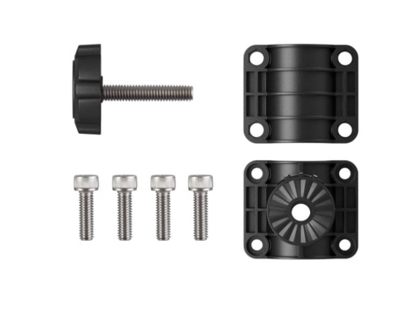 Garmin 010-13228-03 0 degree pole mount for LiveScope Plus LVS34: knob bolt, two clamp halves and four screws