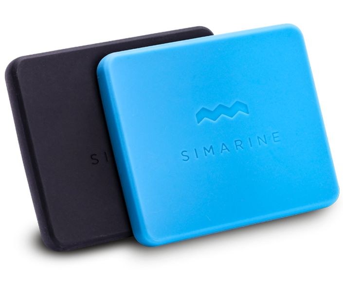 Simarine PICO rubber screen covers in blue and black for the stand-alone PICO